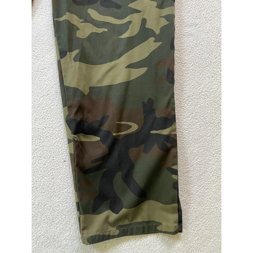 Vintage 90s Northwest Territory Mens Large Cargo Pants Woodland Camo Adj Waist - Picture 12 of 16